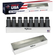 Pit Posse 564 Oil Shelf Caddy 8 Bottle Rack Holder 24" - Made in USA - Holds 8 Quarts of Automotive 