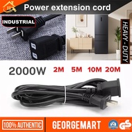 2/5/10/20m Power Cord Extension 2 Pin Dual Portable Extension Cord