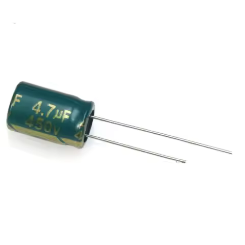 20PCS Electrolytic capacitor 450V4.7UF volume 8*12MM high frequency low resistance green gold capaci