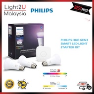 Philips Hue Gen 3 Smart LED Light Starter Kit - Colour Mood Ambiance A60 &amp; Gateway (16 million colours)