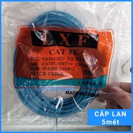 Pre-pressed LAN network cable with 2 RJ45 ends, 5 meters long - internet cable