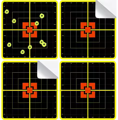 5"x5"x4x10Pcs per Pack Splatter Splash Sticker Targets for Borsighting & Zeroing in your optics Rifl