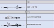 แร็ค Toyota harrier 2wd 4wd lexus RX300 RX270 AGL10 acu30 mcu35 รับประกัน 1 ปี