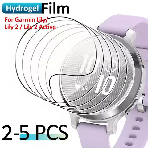 2-5PCS TPU Hydrogel Film for Garmin Lily/Lily 2/Lily2 Active Screen Protector Ultra-Clear Anti-Scrat