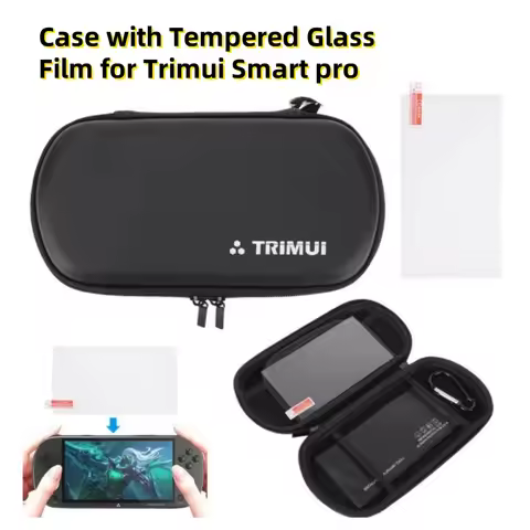 Trimui Smart Pro S Case TSP Retro Console EVA Hard Carrying Bag With Tempered Film Trimui Smart pro 