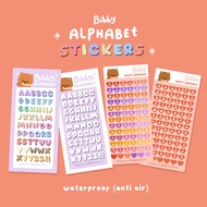 1cm ALPHABET Sticker (WATERPROOF) - Journal Sticker / ABC Journal Sticker (WATERPROOF)