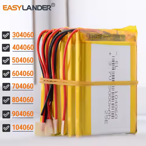 5Pcs/Lot 104060 3.7V 3000mAh Polymer Lithium Battery 304060 404060 504060 604060 704060 804060 90406