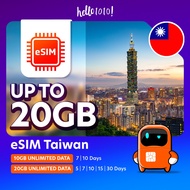 Hello1010 eSIM Taiwan 5 Days/7 Days/10 Days