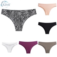 KIMI-Women Thong Nightwear Sexy Solid Sports Traceless Underwear Breathable