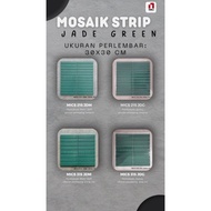 Mosaik Keramik Lantai/ Dinding/ Backsplash Motif Stripes/ Garis-Garis