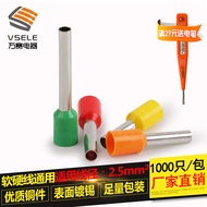 Pin Terminal E2518Tube Shaped Connector Pre Insulated Cold Pressed End Head Wire Circular Terminal B