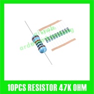 10X RESISTOR 47K 47 K OHM 1/4W 1% METAL FILM