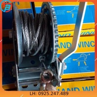 Tời quay tay 1000lb _445kg CÁP THÉP Thái Bình Vina
