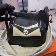 Hermes Mini Lindy 黑銀二代 tc皮 K刻
