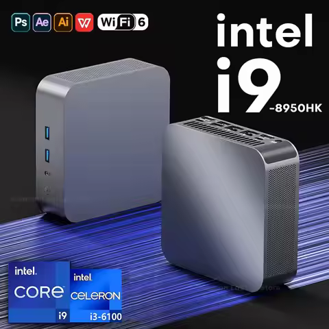 2026 Mini PC Intel Core i9 8950HK/i3-6100U Computer Windows 11 16GB 1/2TB 4K Gaming Computer WiFi6 U