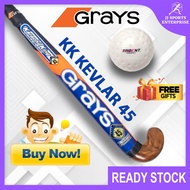 Grays KK KEVLAR 45 Hockey Stick Classic Heritage Series Kayu Hoki Free Trident Dimple Hockey Ball Bola Hoki