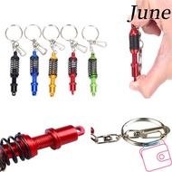 JUNEGOODS Keychain Gift Cool Alloy Adjustable Coilover Spring