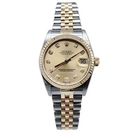 Rolex Rolex Women's Watch Gold Dial Log Type 68273 Rear Diamond Automatic Mechanical Watch Ladies Rolex