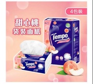 Tempo甜心桃香包裝紙巾-4包裝