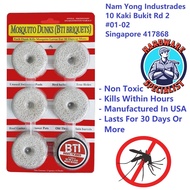 Mosquito Dunks BTI Briquets (Non Toxic Mosquito Insecticide) (NEA Registered) (6 Pieces)