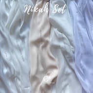 SHAWL OFF WHITE / SNOW WHITE NIKAH SET PERCUMA INNER