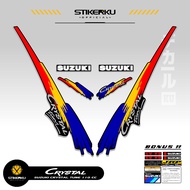 SUZUKI STRIPING CRYSTAL TUNE MOTIF X9 STICKER CRYSTAL TUNE CUSTOM STICKER ORIGINAL CRYSTAL MOTORCYCL