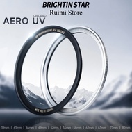 Brightin Star AERO UV Filter Schott B270 Glass Ultra-Slim Brass Frame 28-Layer Nano Coating Water-Re