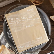 English Kraft Paper Transparent Packaging Bread Bag / Baking Bag /Bagel Ouba Bag / Cookie Biscuit Pa