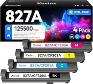 827A High Yield Toner Cartridges Set 4-Pack Replacement for HP 827A CF300A CF301A CF302A CF303A Work