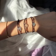 珍飾 －托帕石金屬繞線手鏈 聖誕禮物/ 交換禮物/ 閨蜜禮物