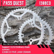 PASS QUEST 130BCD (5-bolt HOLLOW) 2X Sprocket Round Road Bike Foldable Bicycle 11-12 speed Gravel bike
