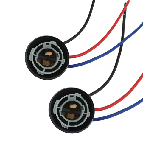 2Pcs 1157 Bay15d Socket Adapter T15 W16W 1156 Ba15s P21W Lamp Holder P21/5W Base Wiring Harness Car 