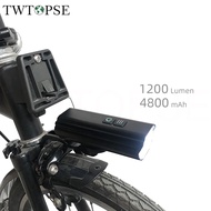 102TWTOPSE Bicycle Front Light 1200 Lumen For Brompton 3SIXTY Dahon Tern Crius Folding Bike Waterproof 4800mAh With Holder USB