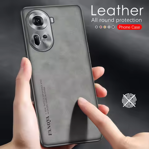 Sheepskin Leather Case For Oppo Reno11 Pro Back Cover Lens Protection Shell Capas Reno 11 F Reno11Pr