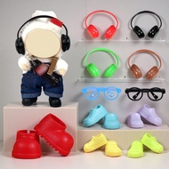 4pcs Headphones, Glasses, Crossbody Bag, Shoes Combo Set For Labubu, Blind Box For Labubu P0P MART, 
