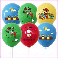 10PCS Mario Theme 12 inch latex balloons birthday party decoration space layout supplies
