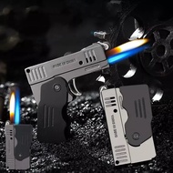 KOREK API PISTOL MIRIP ASLI GAS DOUBLE FIRE PISTOL TORCH JET WINDPROOF  | KOREK API UNIK KEREN DAN L