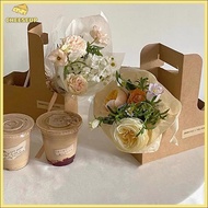 Cheeseup 10Pcs 1/2/4-Cup Drink Carrier With Handle Kraft Paper Cup Holder To Go Coffee Cup Holder Fo