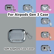 For Airpods Gen 3 Case Cartoon Interesting Snoopy Dog for Airpods Gen 3 Casing Soft Earphone Case Co