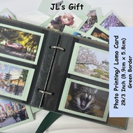 【JL’s Gift】2R/ 3Inch MATTE GREEN Border Photo Printing | Lomo Photo | Photo Card | Precious Gift