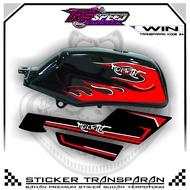 WIN Striping Variations of TRANSPARENT WIN Stickers CODE F.24 PREMIUM MATERIAL