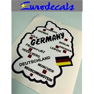 Eurodecals Germany Map Printed sticker
