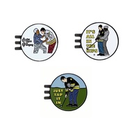 Happy Gilmore Golf Marker Hat Clip with Enamel Magnetic Ball Marker 1.25 inch in diameter Golf Acces