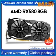 BGXDF JIESHUO AMD RX 580 8Gb 2048Sp Video Graphics Card Gddr5 GPU 256Bit Rx580 8G Computer Desktop
