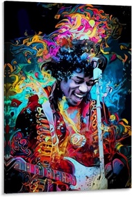 Guitar Singer Jimi Hendrix Poster Decorative Painting Canvas Wall Art Living Room Posters Bedroom Pa