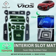 TOYOTA Vios 2023 Slot Mat Interior Non-Slip Mat Rubber Floor Carpet Mat Dash Vios 2023 Accessories G
