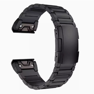 สายนาฬิกา Garmin Titanium Fenix8 Fenix7X Fenix6X Fenix5 Forerunner955 965 S70 สายนาฬิกาอัจฉริยะแบบติ