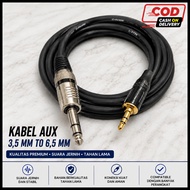 1mtr audio cable jack akai trs stereo 6.5mm to aux mini stereo 3.5