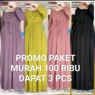 PROMO PAKET HEMAT 100 RIBU 3PCS BAJU GAMIS SAODAH TERBARU STOK TERBATAS