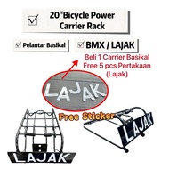 20"Basikal Rear Carrier BMX Basikal Lajak Bicycle Power Carrier Rack Lajak King Pelantar Basikal Min